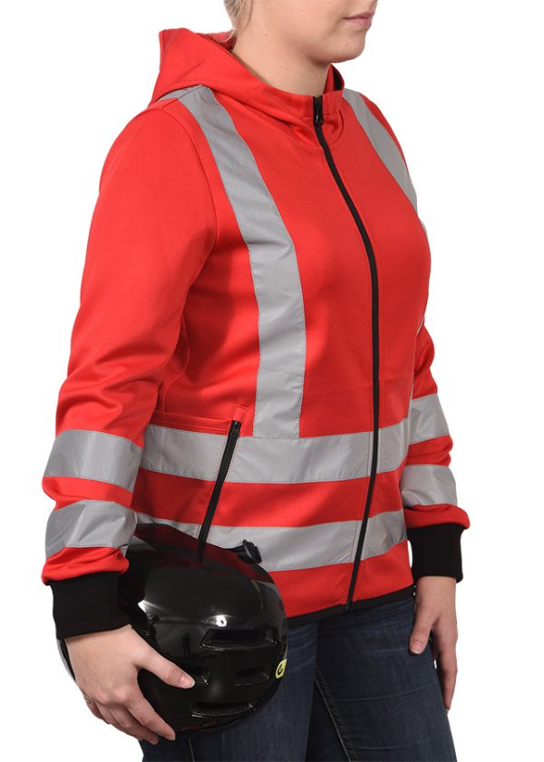 manteau rouge velo protection haute visibilite bicyclette cote Lot 375 Vestes à Capuchon Haute Visibilité pour le Loisir ou le Travail