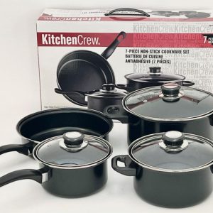 966 Lot 1075 Ensembles de 7 Pièces de Batterie de Cuisine Antiadhésives