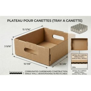 52 Lot 4290 Boites, Trays en Carton Vernis pour 24 Canettes