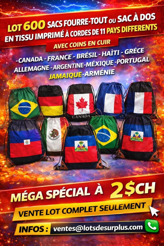 saccccc LOT 600 SACS FOURRE-TOUT EN TISSUS IMPRIMÉ À CORDES DE 11 PAYS