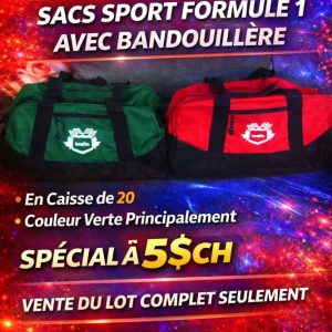 saccc Lot 200 Sacs Sport Formule 1 avec Bandouillère