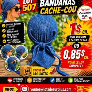 bann Lot 507 Bandanas ou Cache-Cou