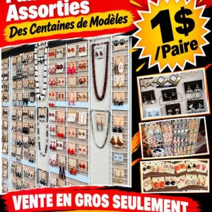 bij Lot 5000 Paires Boucles d`Oreilles Assorties