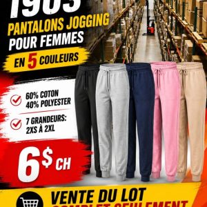 joggi Lot 1903 Pantalons Jogging pour Femmes en 5 Couleurs Lots en Promotion