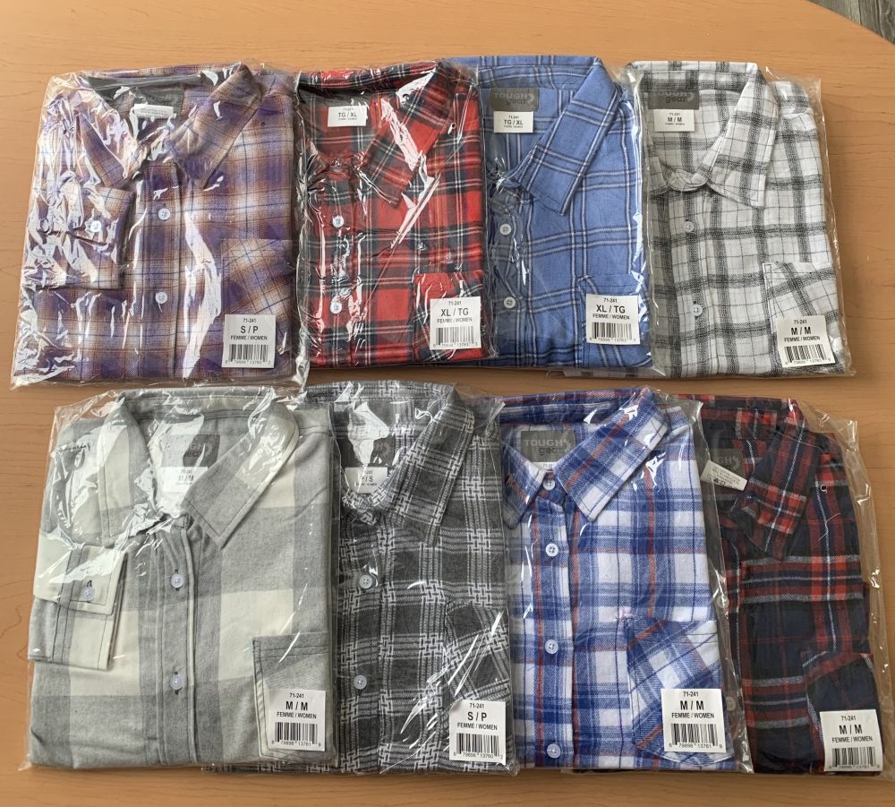 women s flannel shirts1.2 Lot 3500 Chemises Manches Longues de Flanelle Assorties pour Femmes