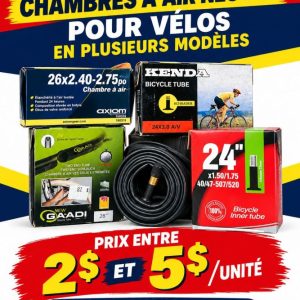 air Lot 3000 Chambres à Air pour Vélos en Plusieurs Modèles