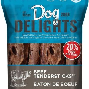 bouffe Lot 300 Sacs de Bâtons de Boeuf pour Chiens Dog Delights 600g
