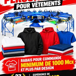logg Service d`Imprimerie Personnalisé pour Vêtements
