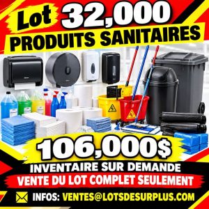 sanita Lot 32,000 Produits Sanitaires