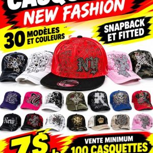 casquet Lot 1500 Casquettes New Fashion 30 Modèles et Couleurs