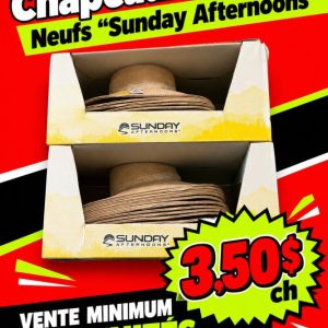 chapeuu Lot 500 Chapeaux Unisex Neufs "Sunday Afternoons"