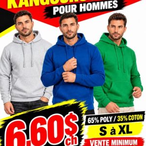 hoodiess Lot 3120 Hoodies, Kangourous Unis pour Hommes