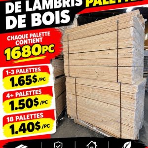 lambrisss Lot 18 Palettes de Lambris de Bois