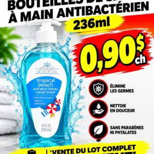 savon Lot 1330 Bouteilles de Savon à Main Antibactérien 236ml