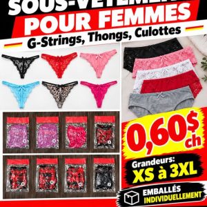 stringdf Lot 350,000 Sous-Vêtements pour Femmes Lots en Promotion